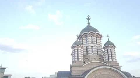 Drone church  view 스톡 동영상 156833915