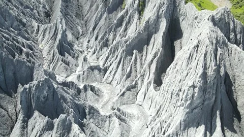 Drone Circle Around Stone Forest Mountain Landscape Sichuan China Stock Footage 330457343