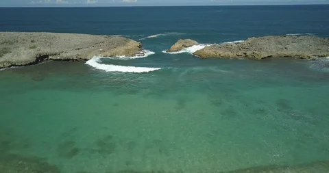 Drone circle wave ocean Stock Footage 114347702