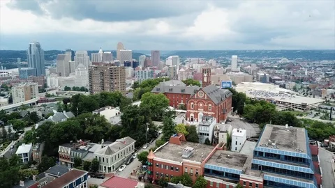 Drone City Downtown Stock Footage 92872967