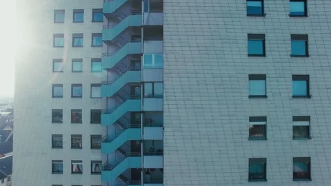 Drone city flight building Stock Footage 105020896