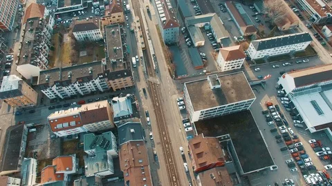 Drone city flight Stock Footage 104662102