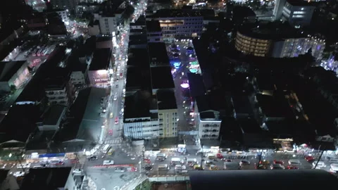 Drone &amp; city lights Stock Footage 294964542