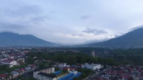 Drone city view (bukittinggi) Stock Footage 237265372