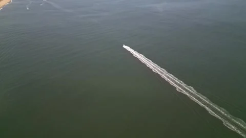 Drone Clip of Boat on the Ocean Stock Footage 291899594