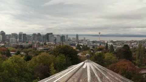Drone Clip of Downtown Seattle 4K Stock Footage 145109899