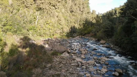 DRONE Clip up Remote River Stock Footage 109427083