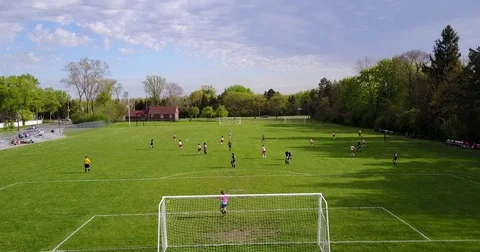 Drone Clip Soccer Game 库存影片 79888370