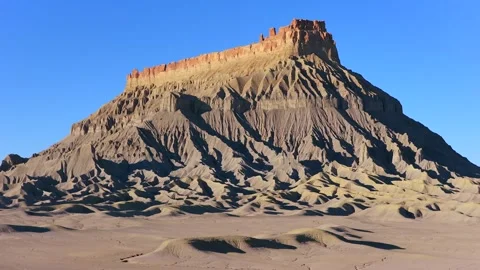 Drone Close-Up of Eroded Grey Peaks and Jagged Rock Formations in the Utah Stock Footage 330912739