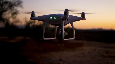 Drone Close Up Hovering At Dusk Video stock 115042544