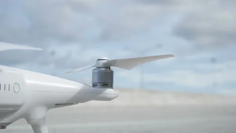 Drone close up shot of propellers Stock Footage 236743477