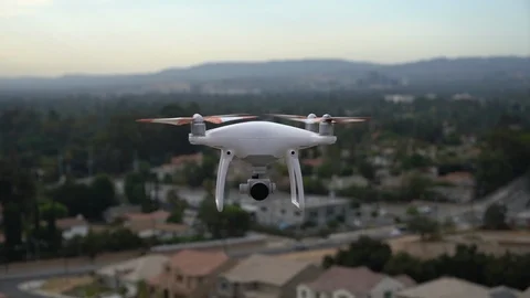 Drone close up slomo hovering over city 2 Stock-Footage 92230600