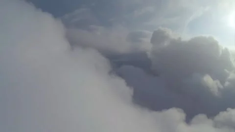 Drone in the clouds with a blue tint 库存影片 170071337