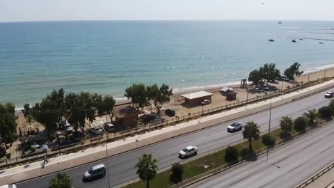 Drone on the coast of turkey Stockbeeldmateriaal 251645697