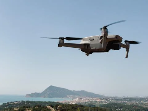 Drone at coastline Foto stock