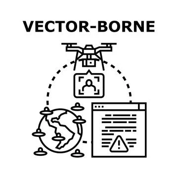 Drone collecting personal data and information security risk Stockillustratie