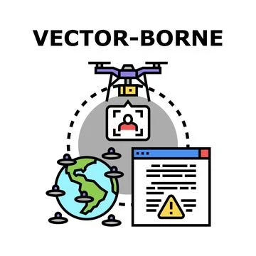Drone collecting personal data and information security risk Stock Illustration