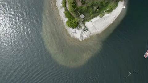 Drone, Comacina Island, Italy. 動画素材 139976154
