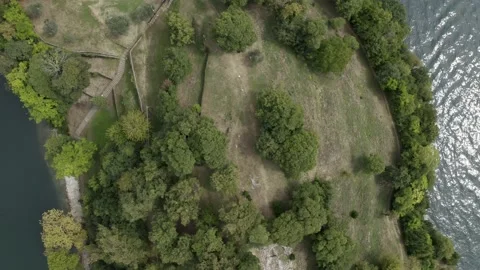 Drone, Como Lake, Comacina Island. Stock Footage 139976083