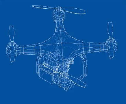 Drone concept. 3D illustration Stock Illustration