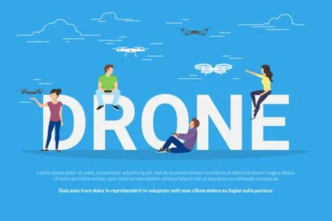 Drone concept illustration Stock Illustration