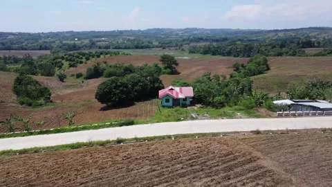 Drone of a constructed road on the edge of the mountain Stock-Footage 293897352