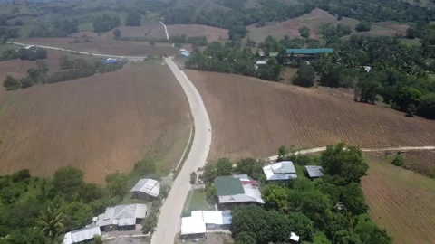 Drone of a constructed road on the edge of the mountain Stock-Footage 293897544