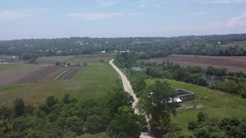Drone of a constructed road on the edge of the mountain Stock Footage 293897553