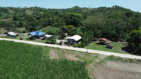 Drone of a constructed road on the edge of the mountain Stock-Footage 293899173