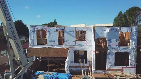 Drone Construction work 库存影片 147205858