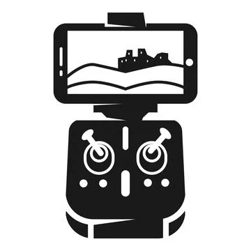 Drone control icon, simple style Stock Illustration