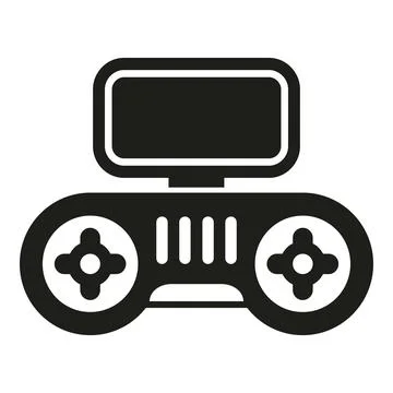 Drone control joystick icon simple vector. Mobile smart remote Stockillustratie
