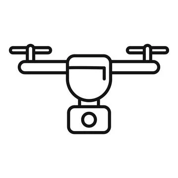 Drone control operator icon outline vector. Air control military Stock Illustration