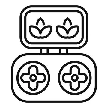 Drone control panel with display showing growing plants Stock Illustration