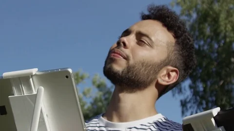 Drone Controlled By Millennial Mixed Ethnicity Couple Outside In Super Slow Stock Footage 82593844