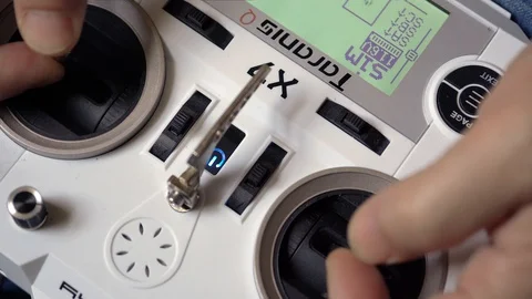 Drone controller in children's hand Video stock 129895167