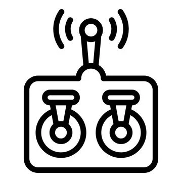 Drone controller icon, outline style Stock Illustration