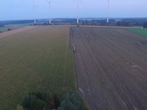 Drone Of Corn Harvester 動画素材 81254438