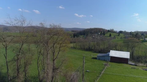 Drone Country Fields Stock Footage 115238474