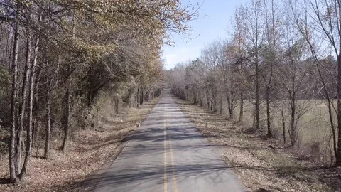 Drone Country Road Forward Long Stock Footage 99608444