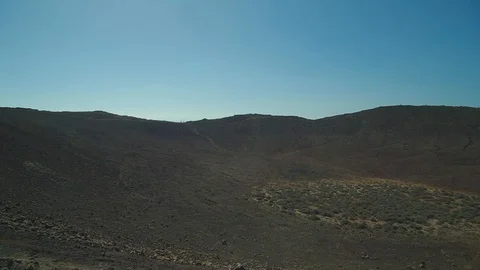 Drone crane shot over Volcano in Lanzarote Stock Footage 119377178