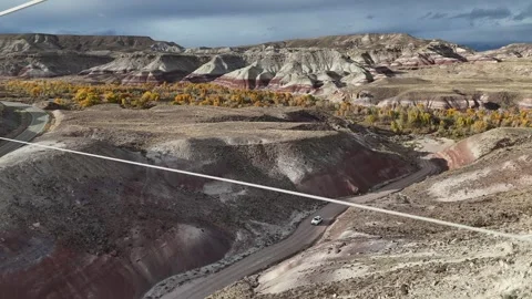 Drone Crash, Hitting Power Lines While Filming Desert Landscape of Utah and Stock Footage 316043659