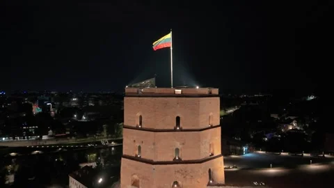 Drone crash into the medieval castle Stock Footage 285147584