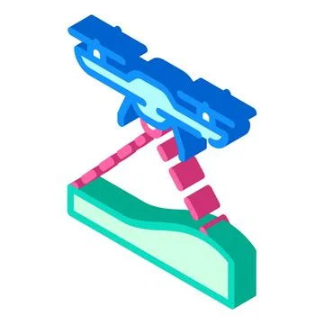 Drone crawling ground isometric icon vector illustration Illustrazione stock