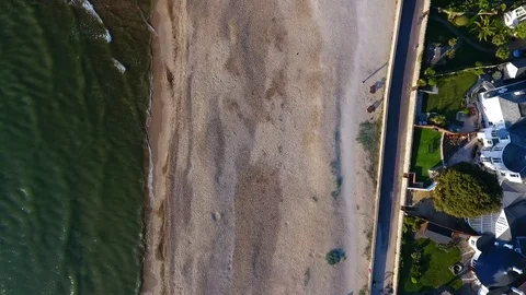 Drone Decending on Coastline Stock Footage 76158182