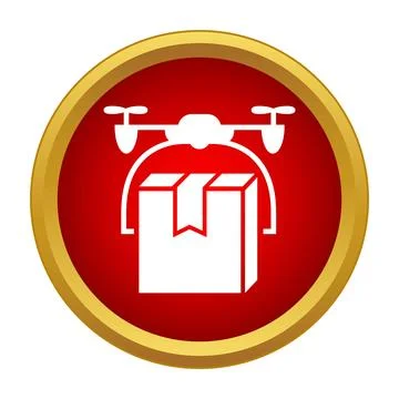 Drone delivering package fast shipping logistics ecommerce business イラスト素材