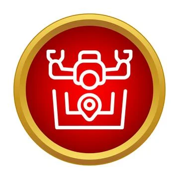 Drone delivering package to specific location pin on map イラスト素材