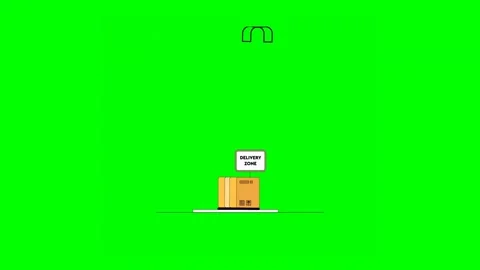 Drone Delivering Parcel to Designated Delivery Zone at Specific Location Stock Footage 333243975