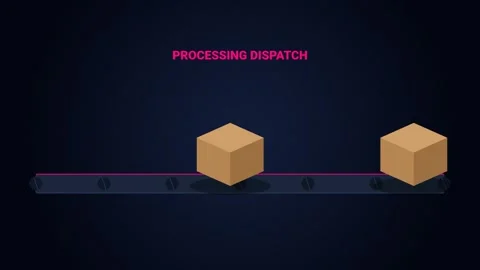 Drone Delivery Animation for Global Express Fulfillment &amp; Shipping Center Video stock 337654504