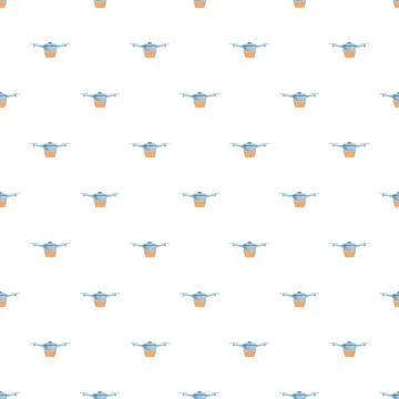Drone delivery future technology seamless pattern background Stockillustratie